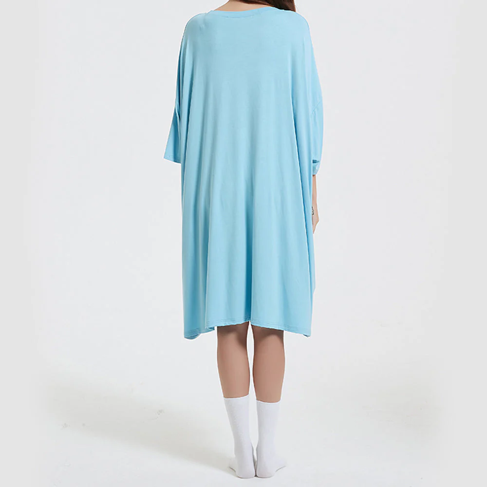 OZ PJ's Oversized Sleep Tee 2 PACK <br>Blue & Mint Green <br>One Size Fits Most - Image 5