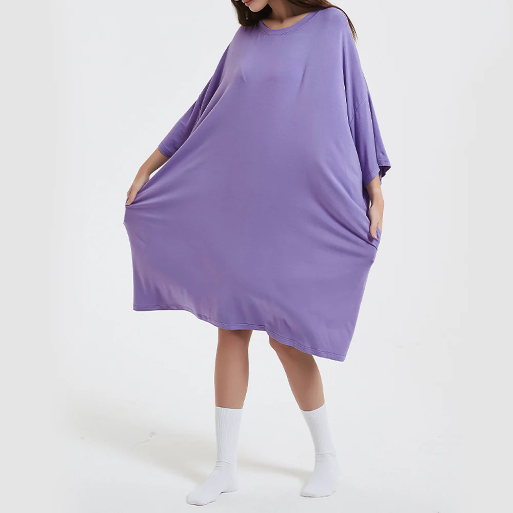 OZ PJ's Oversized Sleep Tee 2 PACK <br>Grey & Lilac <br>One Size Fits Most - Image 27