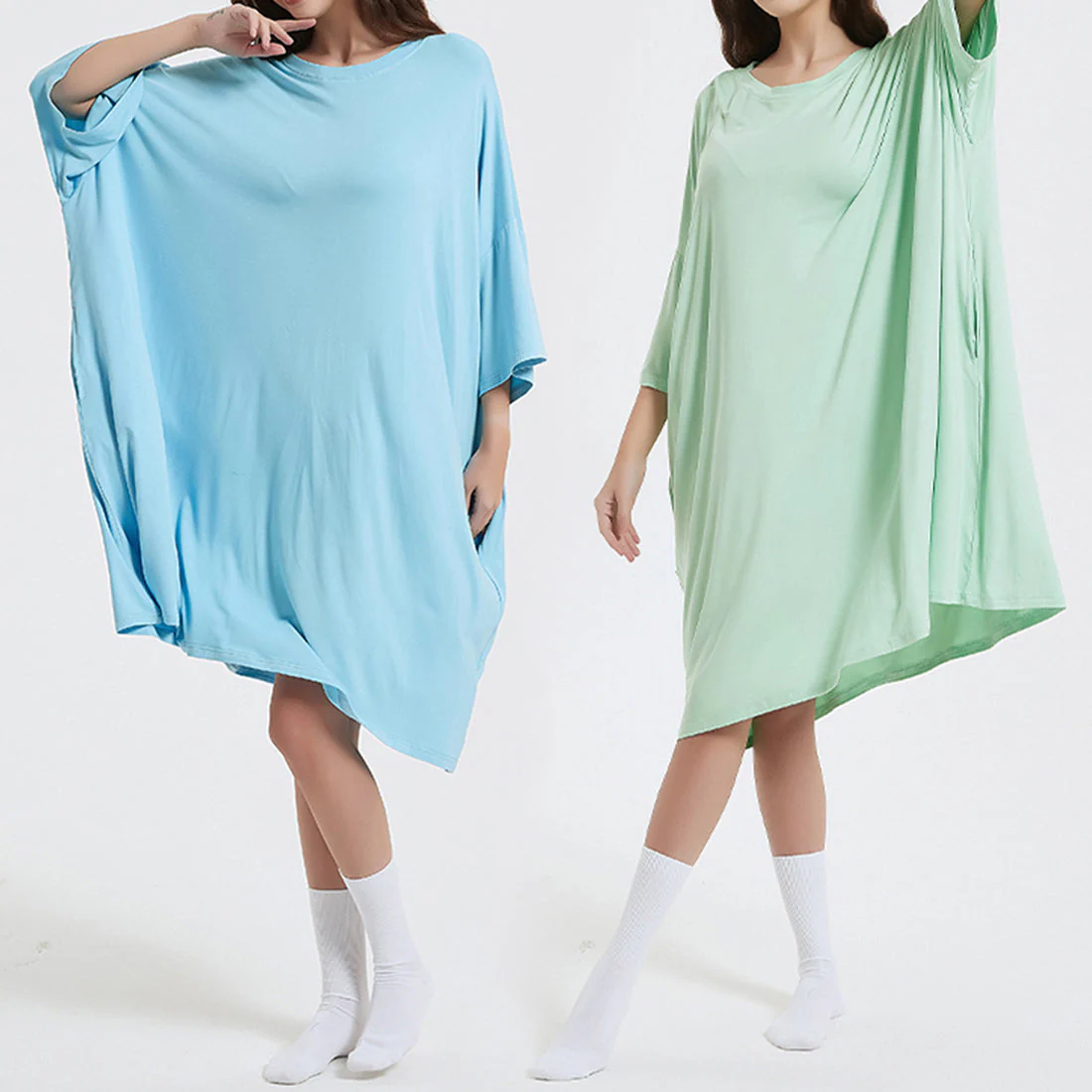 OZ PJ's Oversized Sleep Tee 2 PACK <br>Grey & Lilac <br>One Size Fits Most - Image 34