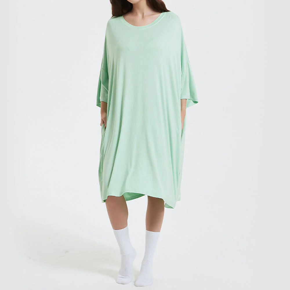 OZ PJ's Oversized Sleep Tee 2 PACK <br>Grey & Mint Green <br>One Size Fits Most - Image 15
