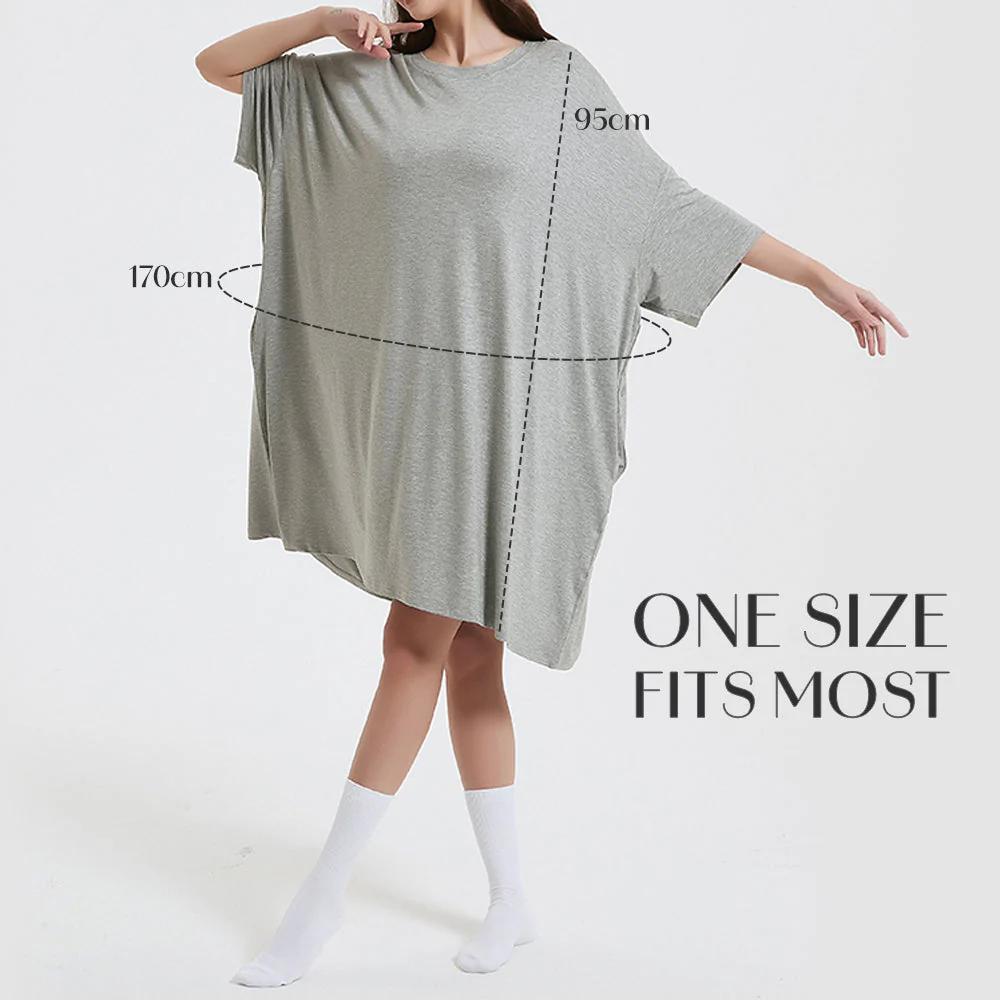 OZ PJ's Oversized Sleep Tee 2 PACK <br>Grey & Mint Green <br>One Size Fits Most - Image 20