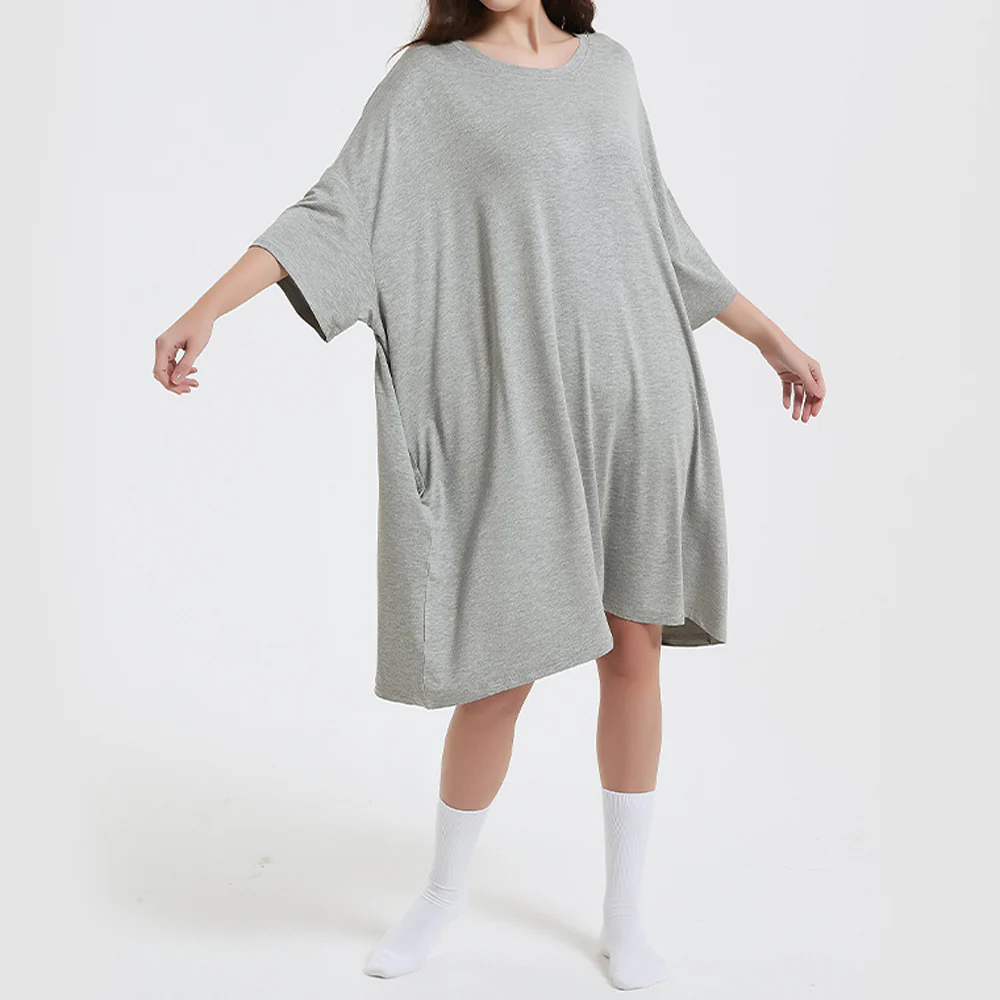 OZ PJ's Oversized Sleep Tee 2 PACK <br>Midnight Black & Grey <br>One Size Fits Most - Image 27