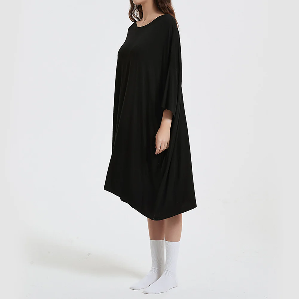 OZ PJ's Oversized Sleep Tee 2 PACK <br>Midnight Black & Grey <br>One Size Fits Most - Image 3