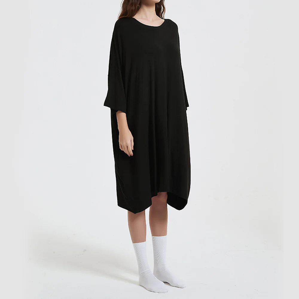 OZ PJ's Oversized Sleep Tee 2 PACK <br>Midnight Black & Grey <br>One Size Fits Most - Image 4