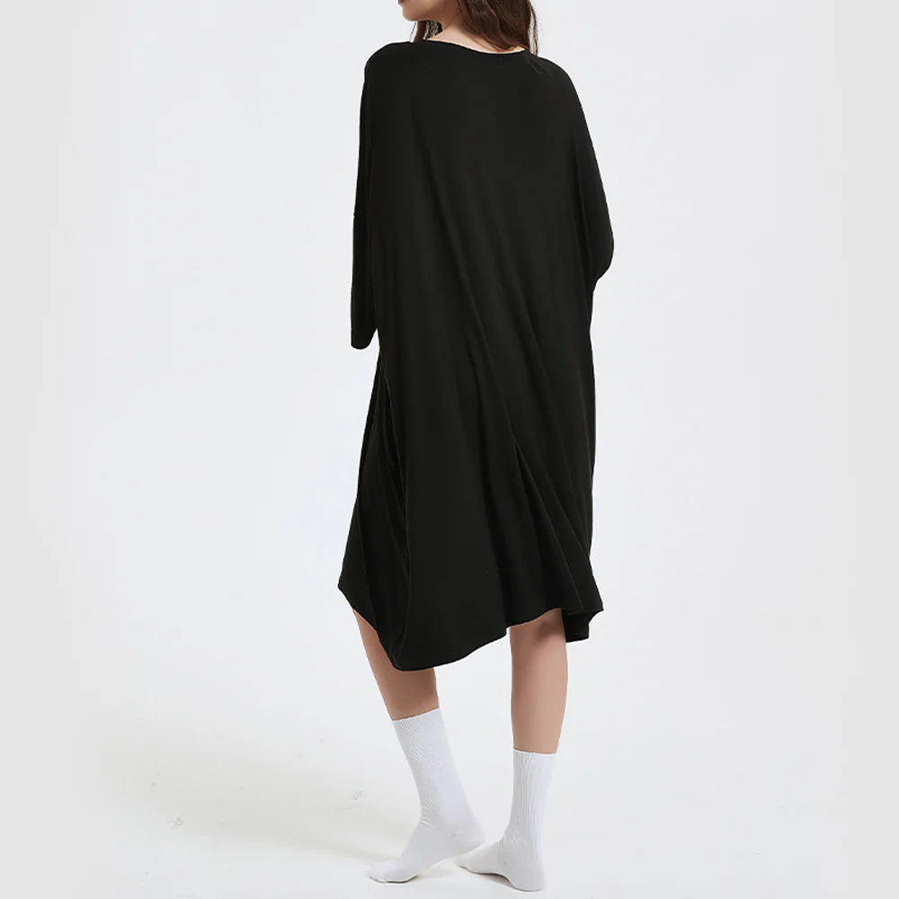 OZ PJ's Oversized Sleep Tee 2 PACK <br>Midnight Black & Grey <br>One Size Fits Most - Image 6