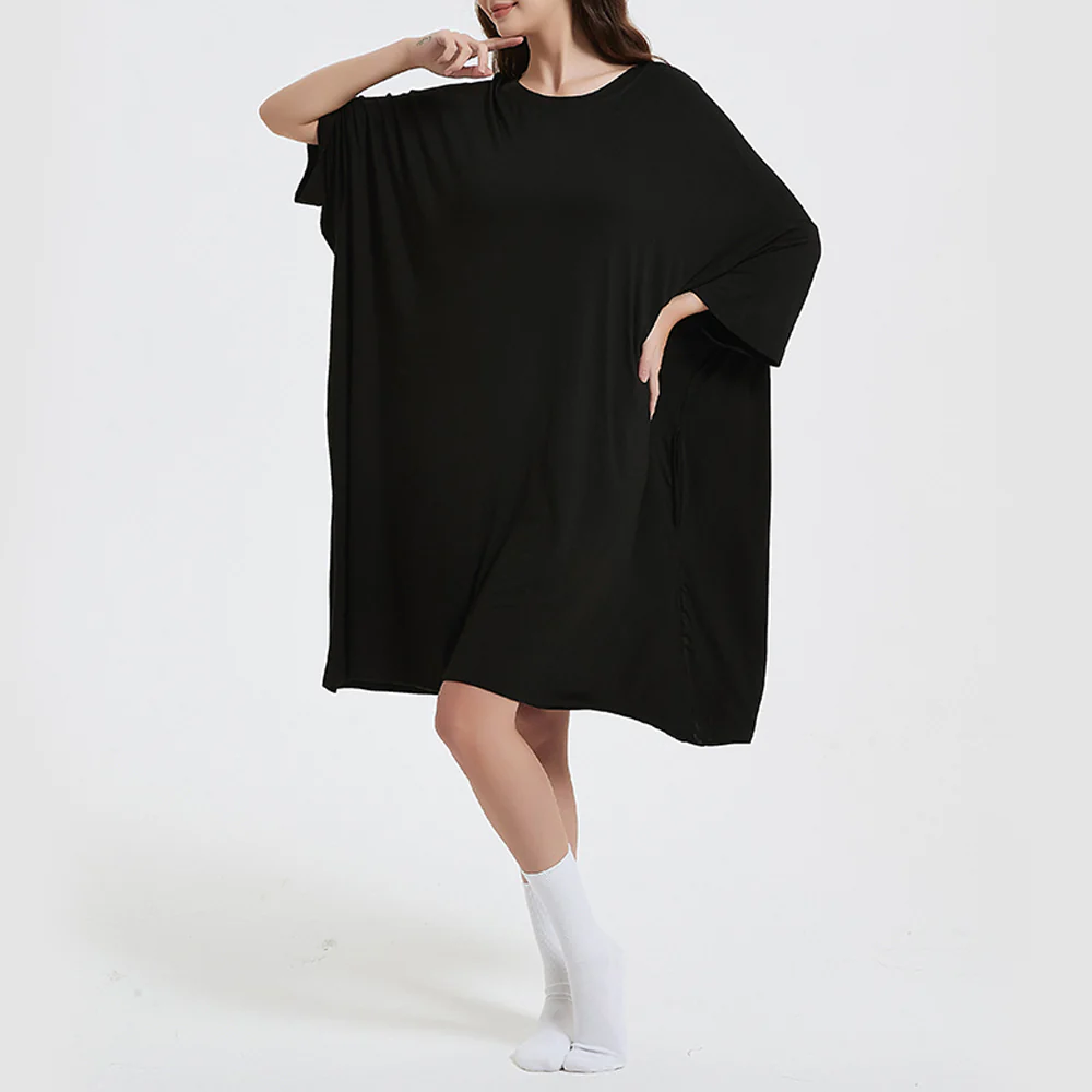 OZ PJ's Oversized Sleep Tee 2 PACK <br>Midnight Black & Grey <br>One Size Fits Most - Image 9