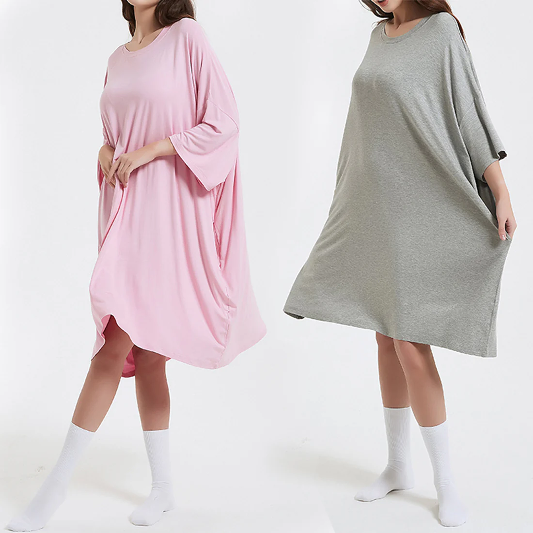 OZ PJ's Oversized Sleep Tee 2 PACK <br>Baby Pink & Lilac <br>One Size Fits Most - Image 32