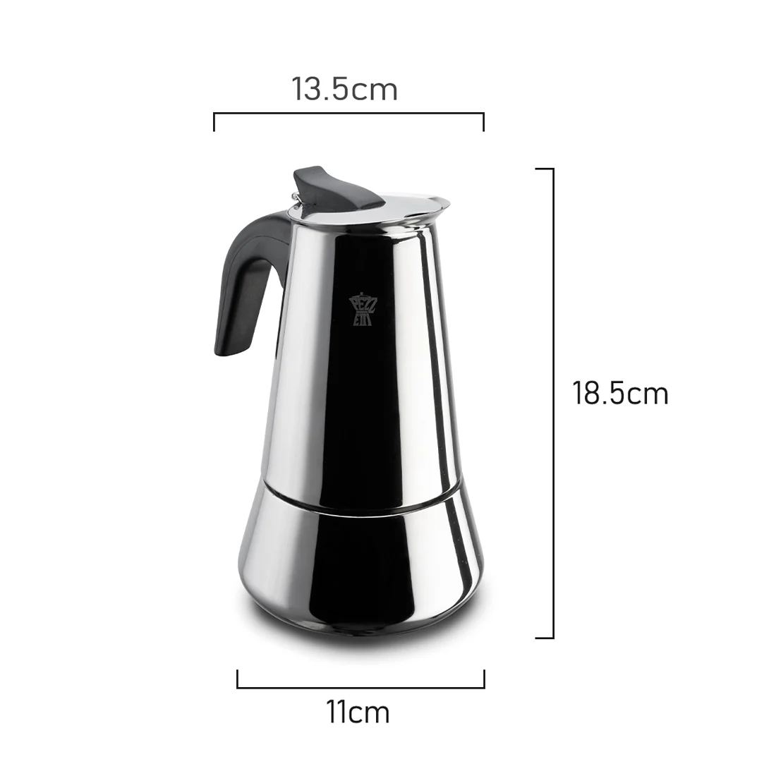 Pezzetti Coffee Maker <br>Stainless Steel <br>6 Cup - Image 2