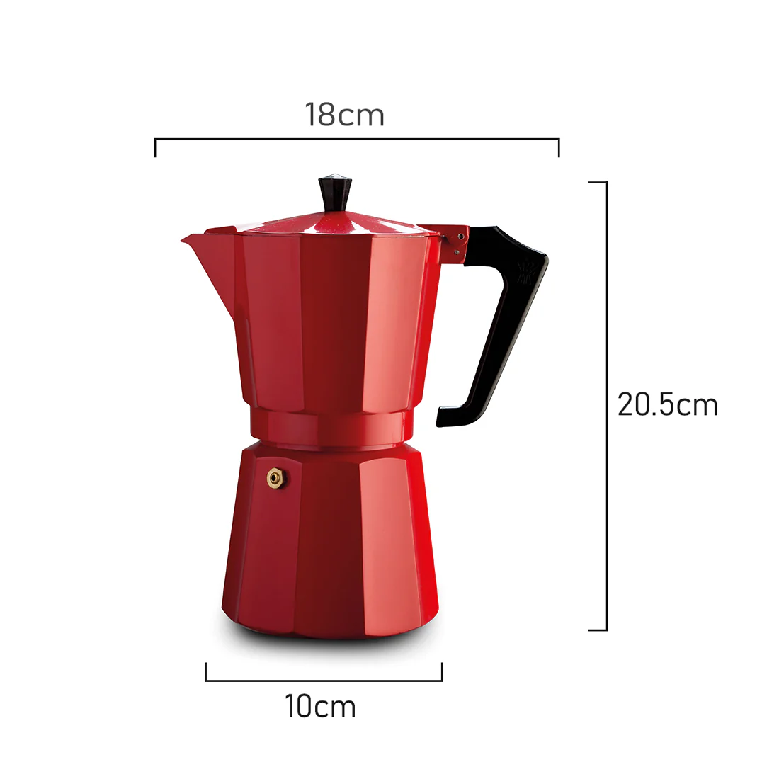 Pezzetti Italexpress Coffee Maker <br>Red <br> 6 Cup - Image 2