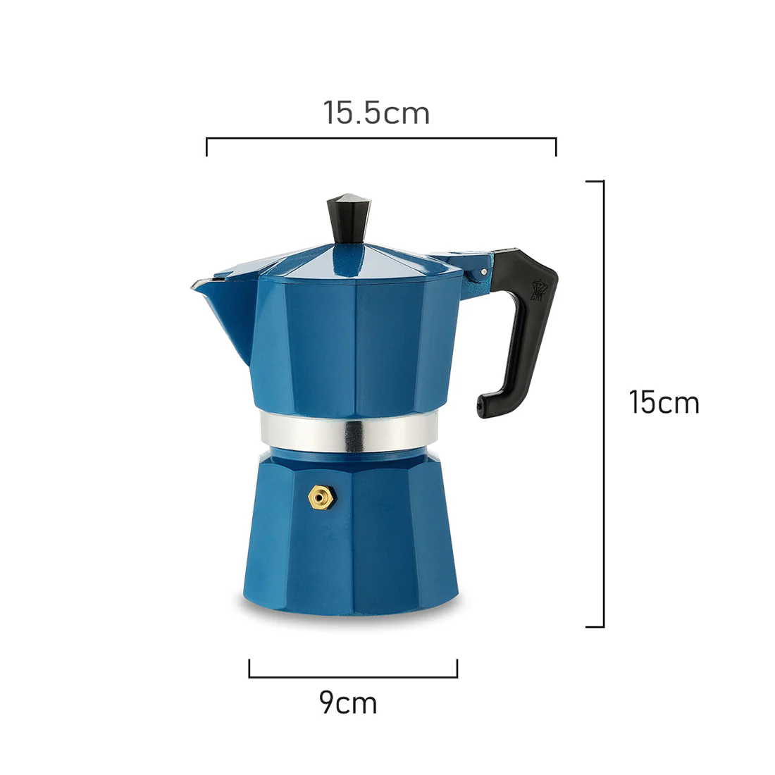 Pezzetti Italexpress Coffee Maker <br>Teal <br>3 Cup - Image 2