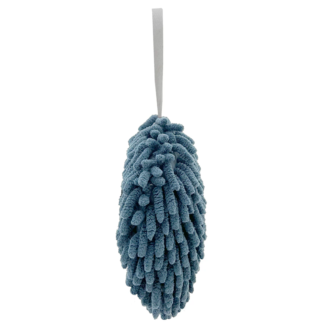POM POM Hanging Hand Towel <br>Super Soft Chenille <br>Sky Blue - Image 2