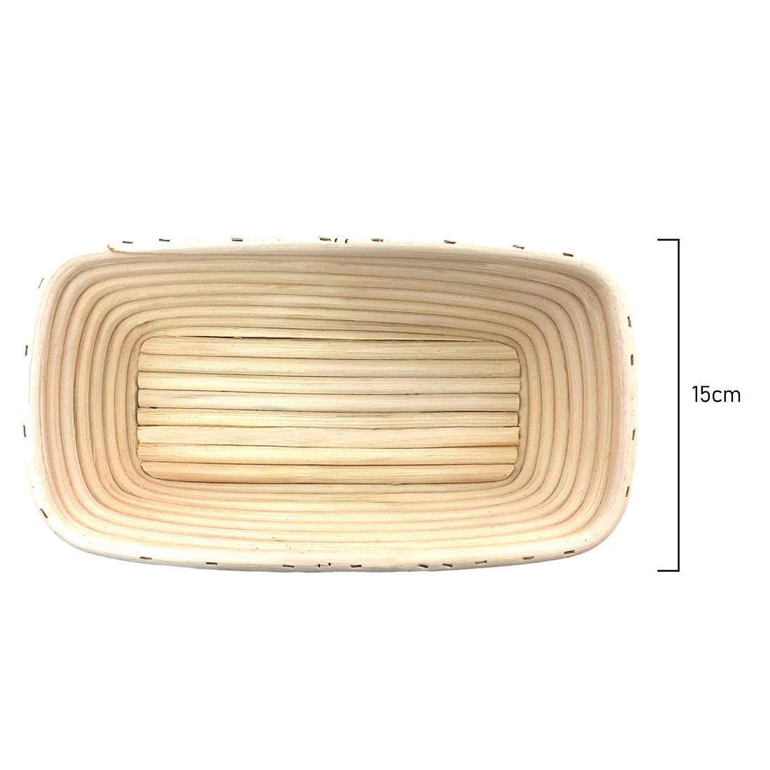 Rectangular Banneton <br>Natural Ratten <br>Dimensions - 26cm - Image 5