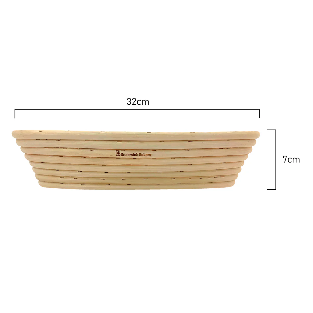 Rectangular Banneton <br>Natural Ratten <br>Dimensions - 32cm - Image 4