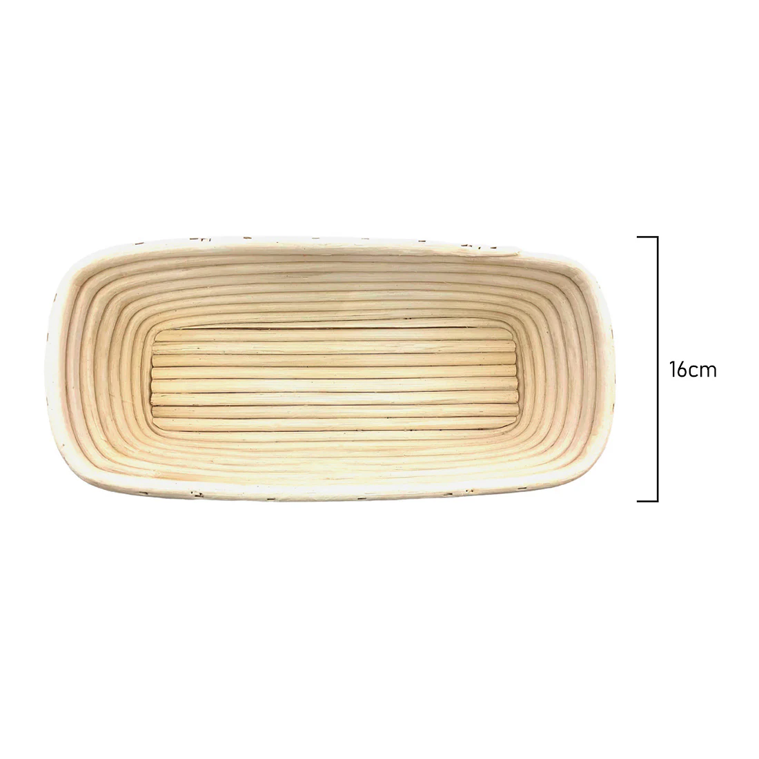 Rectangular Banneton with Lining <br>Natural Ratten <br>Dimensions - 32cm - Image 5