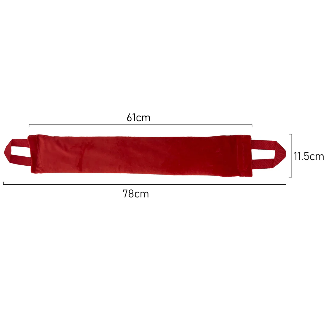 Relieve Silicone Heat Pack With Handles <br>Silica Beads <br>Red Fleece - Image 3