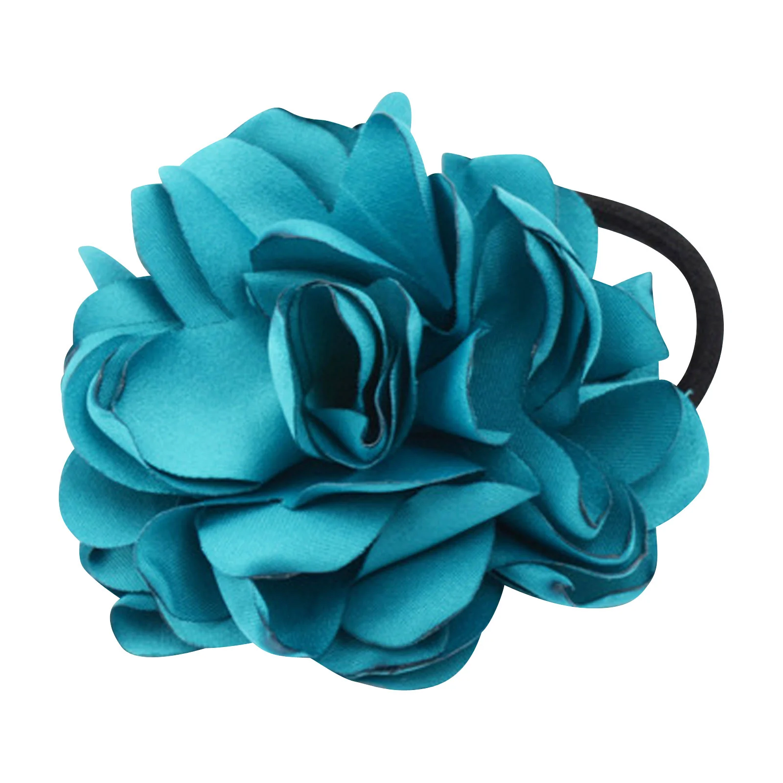 Ullu Rose Hair Elastic <br>Teal Green <br>Rose 8.5cm