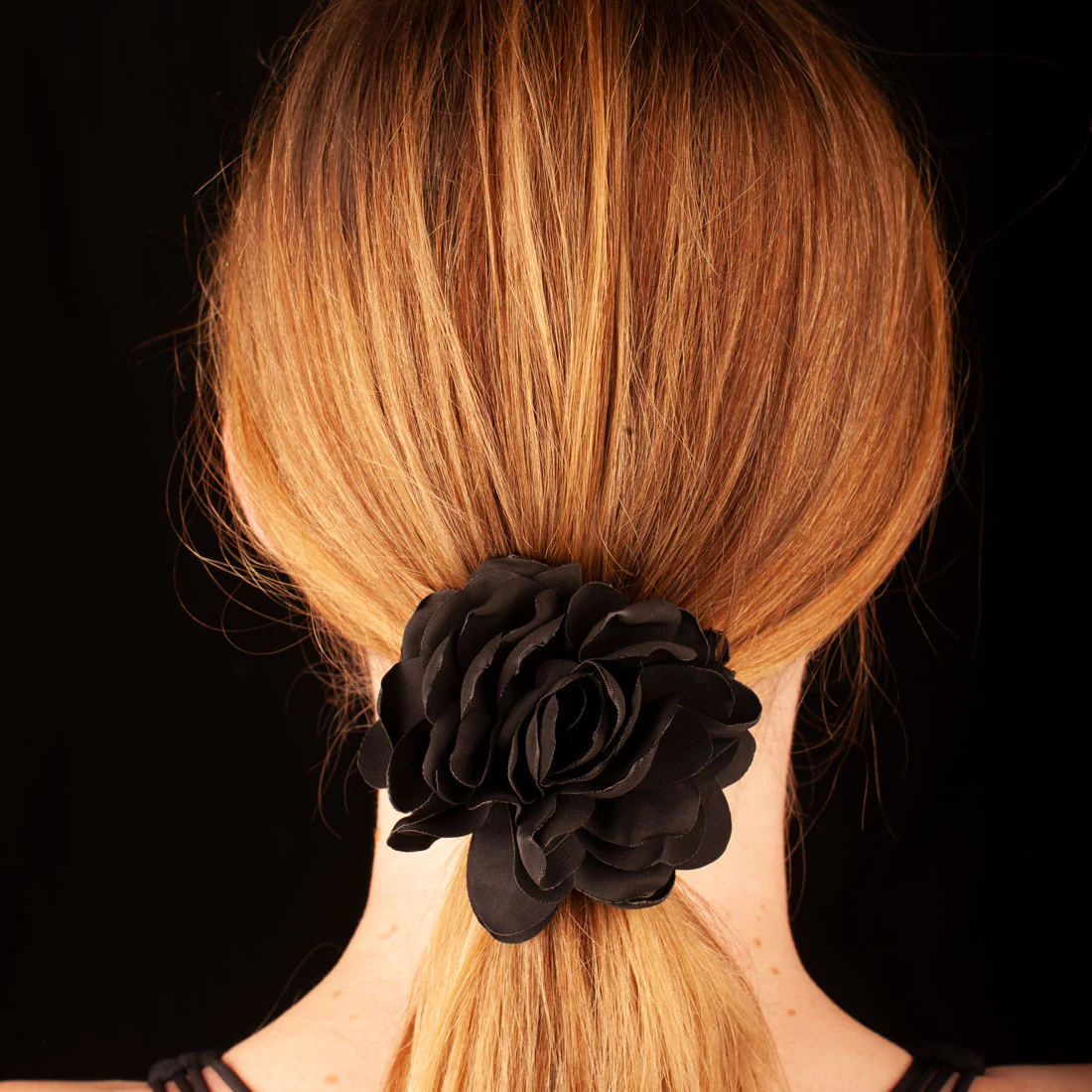 Ullu Rose Hair Elastic <br>Black <br>Rose 8.5cm - Image 2