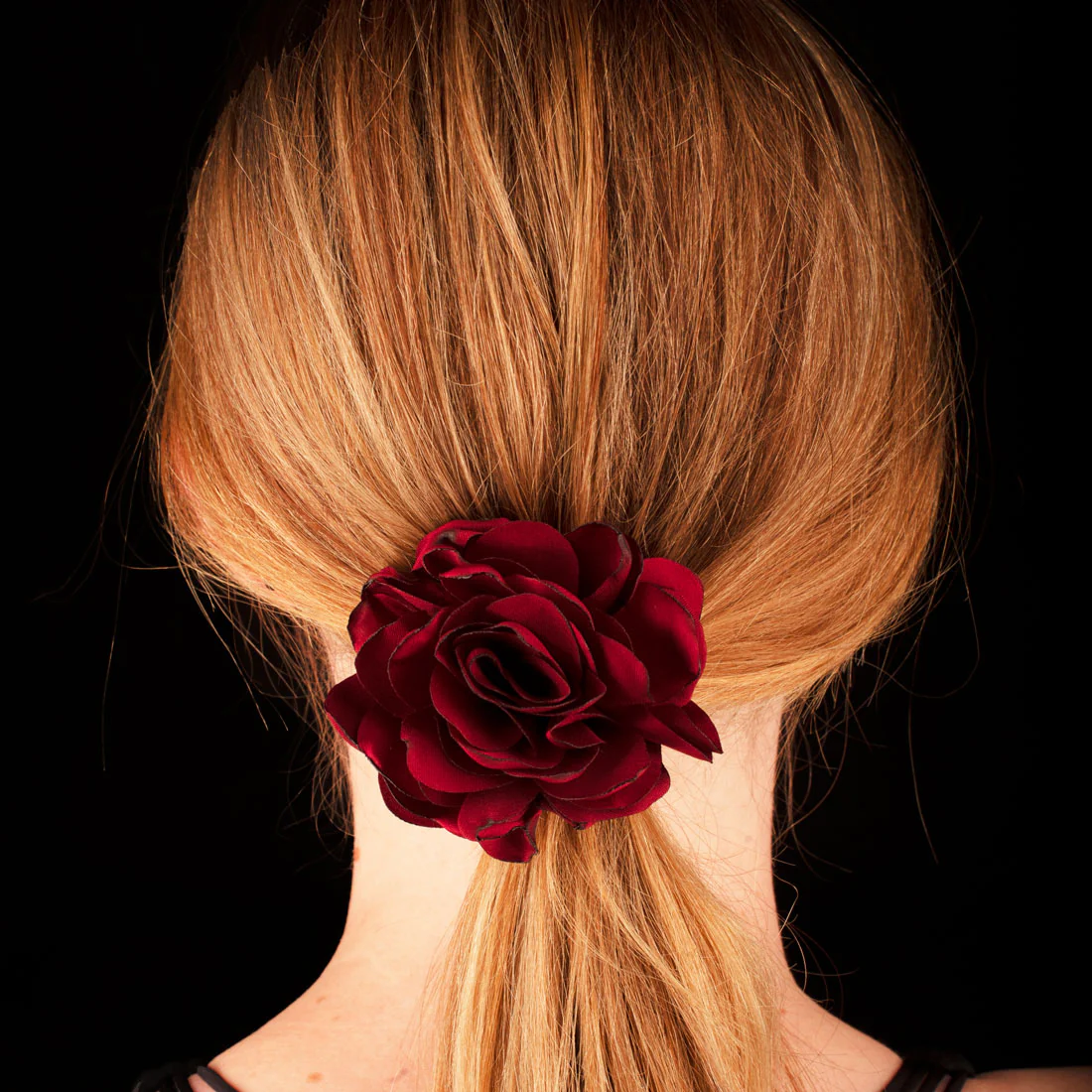 Ullu Rose Hair Elastic <br>Burgundy <br>Rose 8.5cm - Image 2