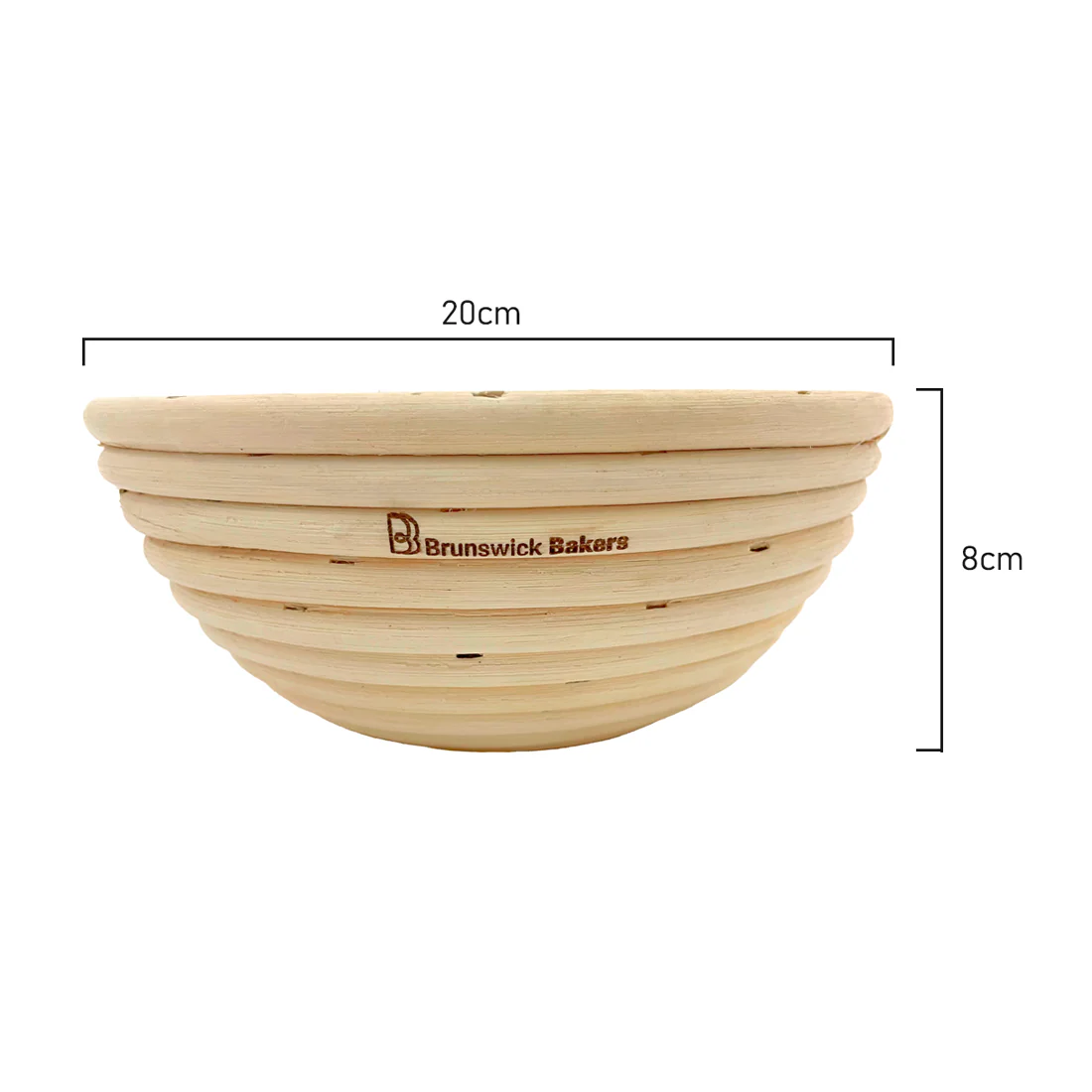 Round Banneton with Lining <br>Natural Ratten <br>Dimensions - 20cm - Image 4