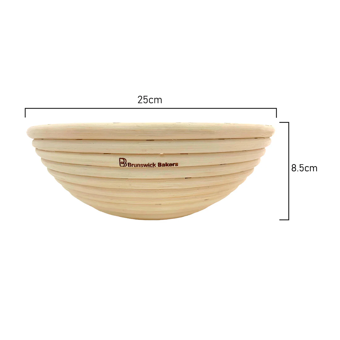 Round Banneton with Lining <br>Natural Ratten <br>Dimensions - 25cm - Image 4