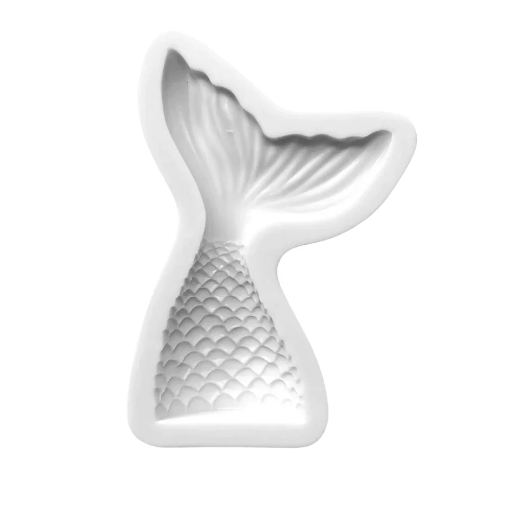 Silicone Mermaid Tail Mould <br>White <br>Use with Modelling Paste, Fondant & Chocolate