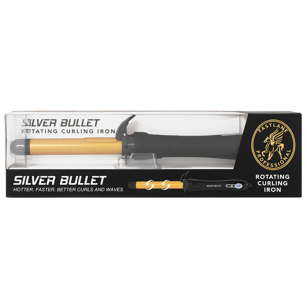 Silver Bullet Fastlane Rotating Curling Iron <br>Gold <br>14 Heat Settings - Image 3