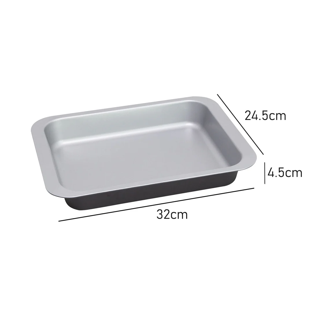 Small Rectangular Roaster Pan <br>Premium Non Stick <br>Dimension - 32 x 24.5 x 4.5cm - Image 2