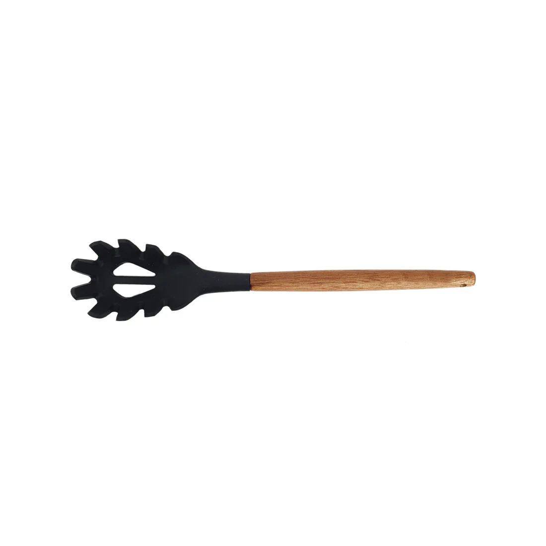 St. Clare 11 pce Utensil Set <br>Black Silicone with Acacia <br>Handle Italian Design - Image 12