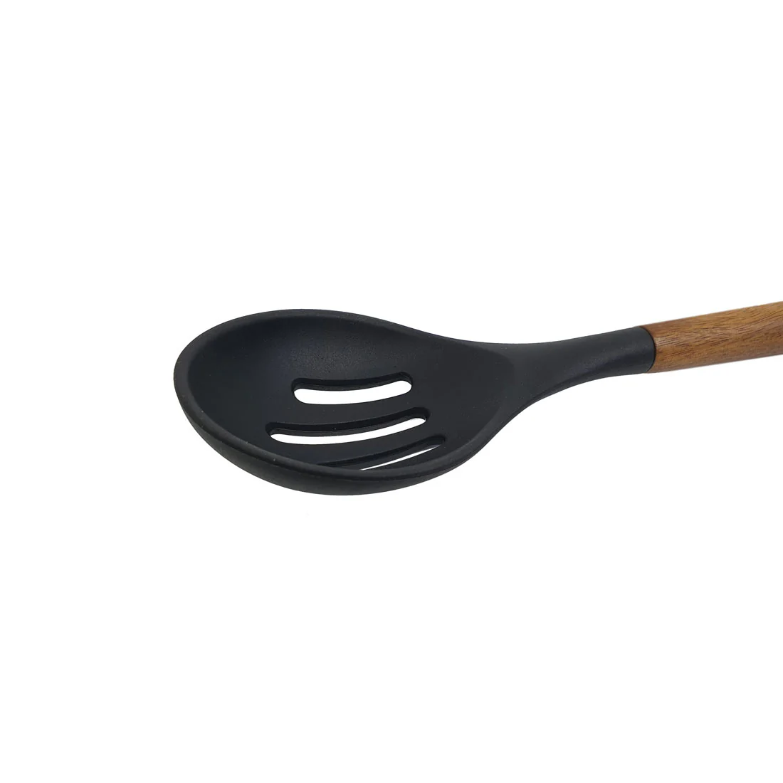 St. Clare 6 pce Utensil Set <br>Black Silicone with Acacia Handle <br>Italian Design - Image 7