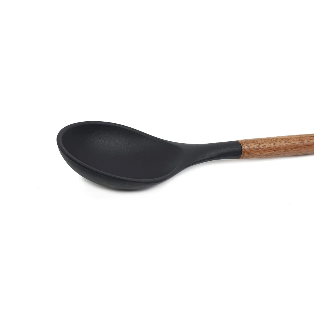 St. Clare 6 pce Utensil Set <br>Black Silicone with Acacia Handle <br>Italian Design - Image 9