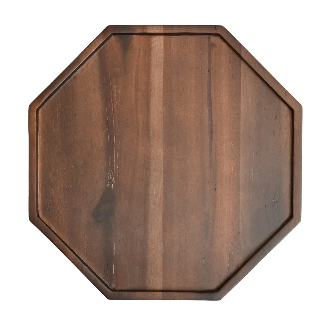 St Clare Acacia Octagonal Serving Tray <br>Acacia Wood <br>Dimensions 30cm