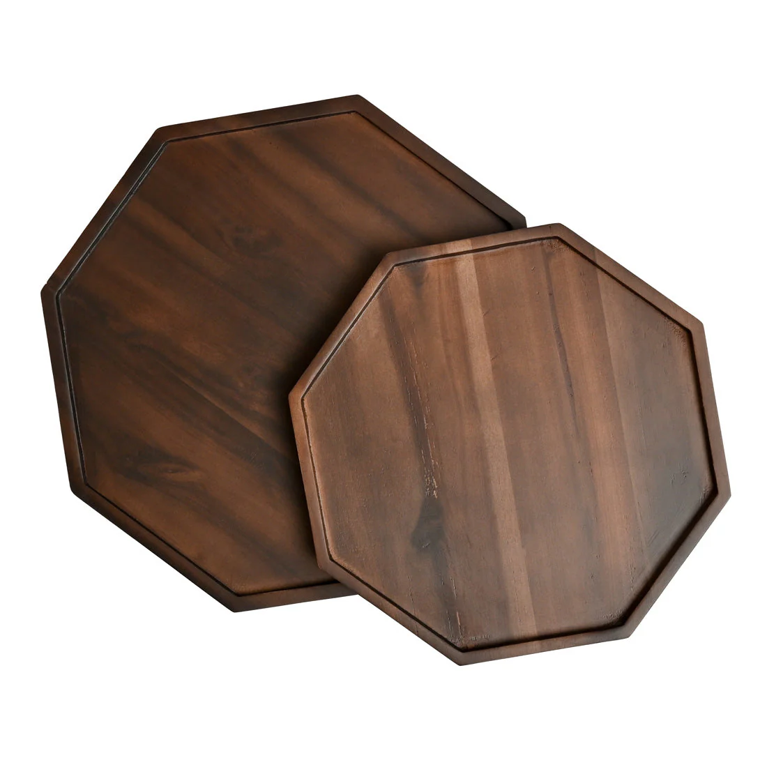 St Clare Acacia Octagonal Serving Tray <br>Acacia Wood <br>Dimensions 30cm - Image 4