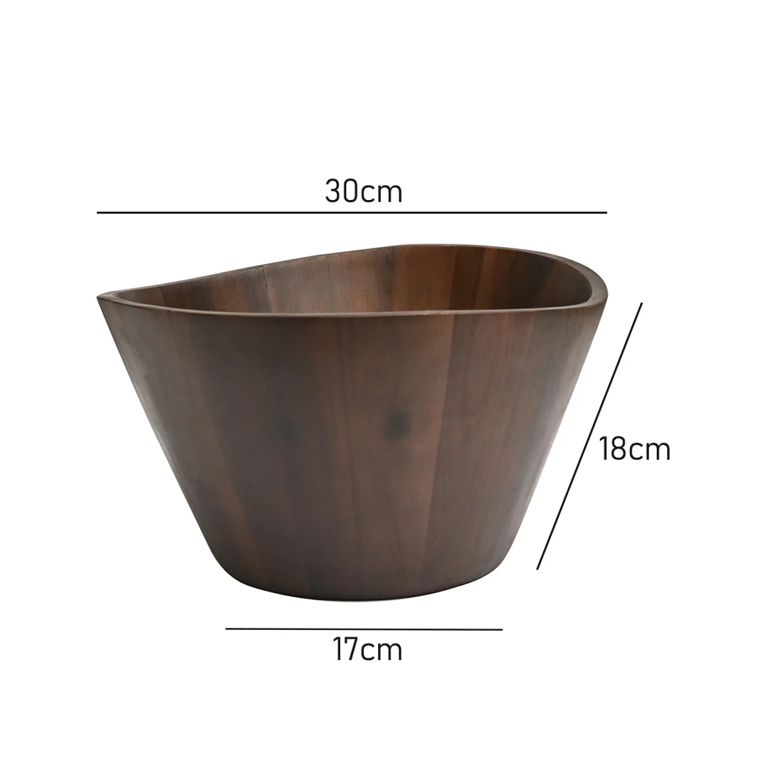 St Clare Acacia Serving Bowl <br>Acacia Wood <br> Dimensions 30 x 17cm - Image 4