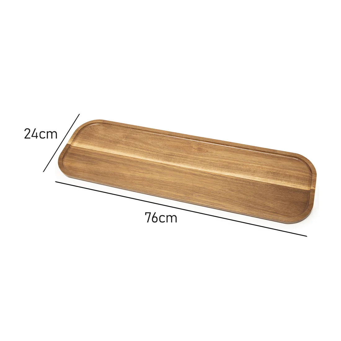 St Clare Grazing Board <br>100% Solid Acacia Wood <br>Dimensions - 76 x 24 x 2cm - Image 3