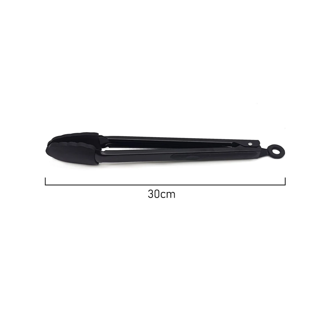 St. Clare Heavy Duty Tongs <br>Black Silicone & Stainless Steel <br>Dimensions - 30cm - Image 5
