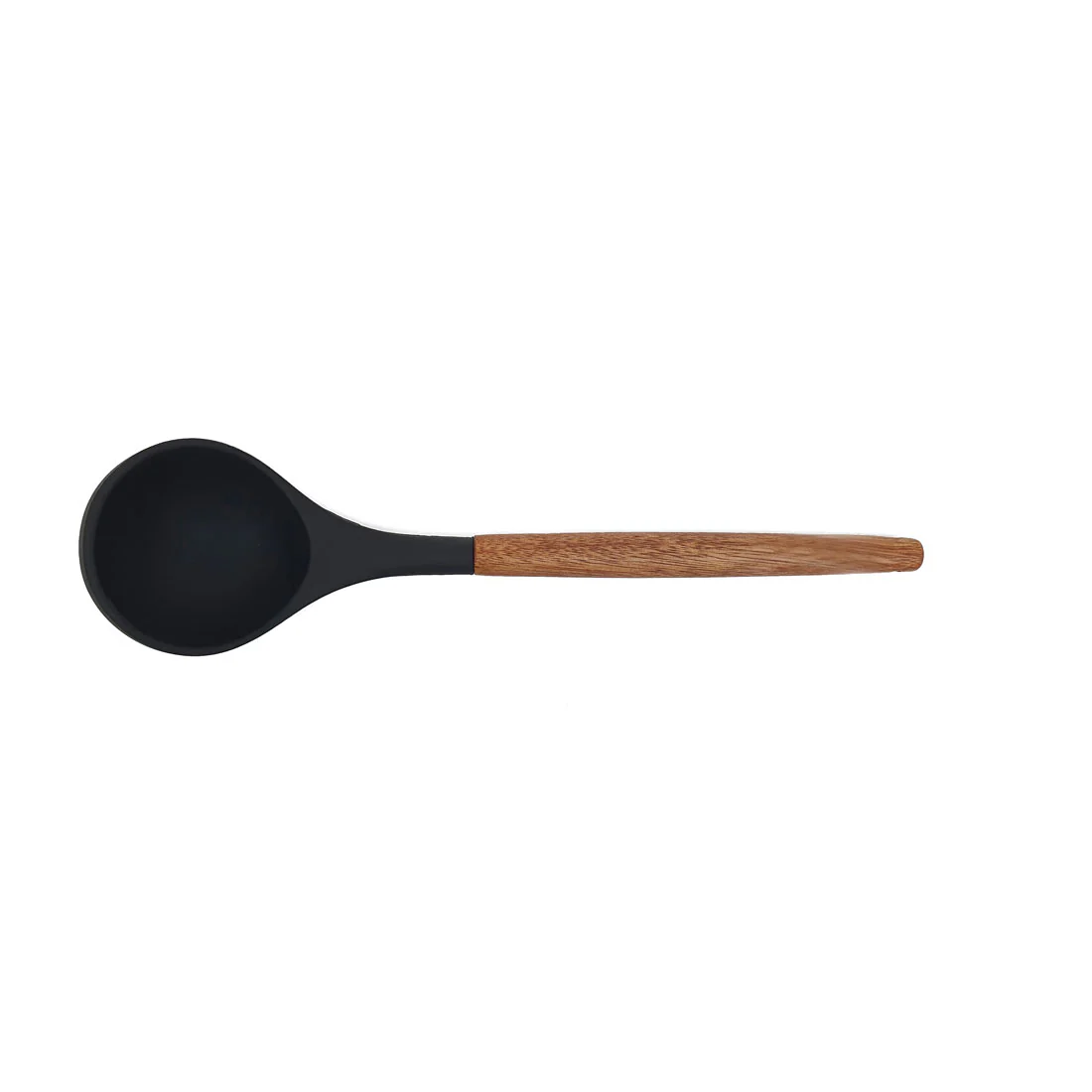 St. Clare Ladle <br>Black Silicone with Acacia Handle <br>31cm