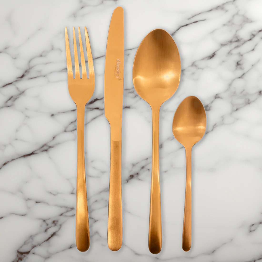 St Clare Nordic 16 Pce Cutlery Set <br>Rose Gold Satin Matte Finish <br>Quality Stainless Steel - Image 2