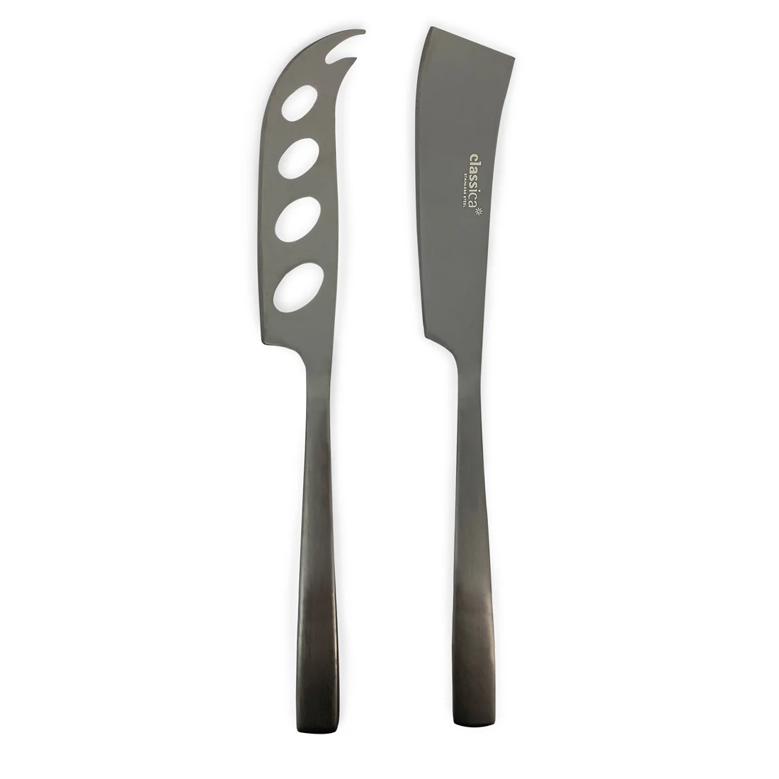 St Clare Nordic 2 Pce Cheese Set <br>Black Satin Finish <br>Quality Stainless Steel