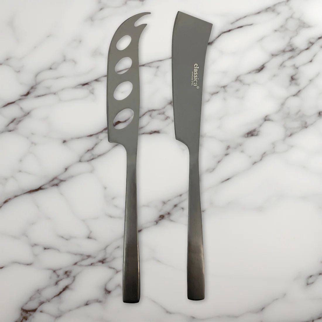 St Clare Nordic 2 Pce Cheese Set <br>Black Satin Finish <br>Quality Stainless Steel - Image 2