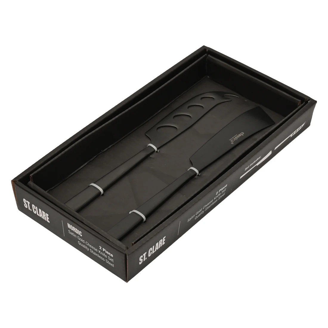 St Clare Nordic 2 Pce Cheese Set <br>Black Satin Finish <br>Quality Stainless Steel - Image 3