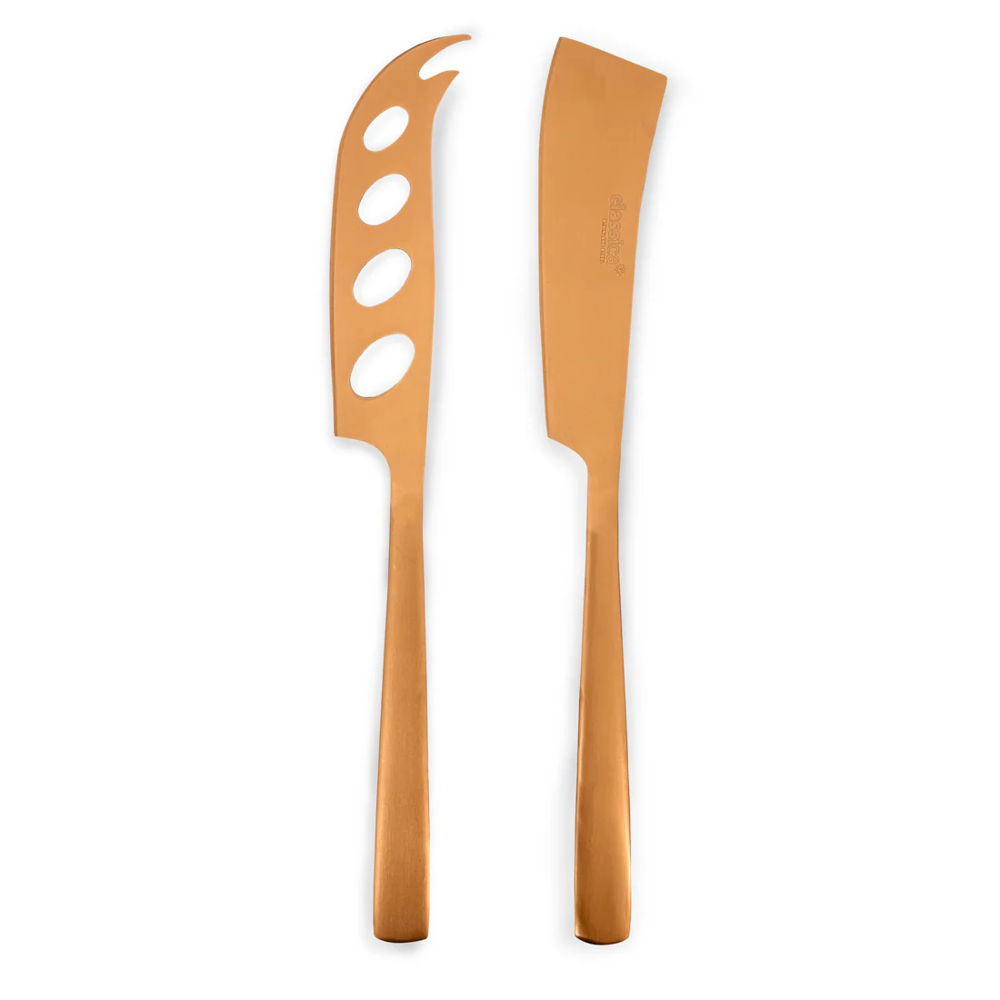 St Clare Nordic 2 Pce Cheese Set <br>Rose Gold Satin Finish <br>Quality Stainless Steel
