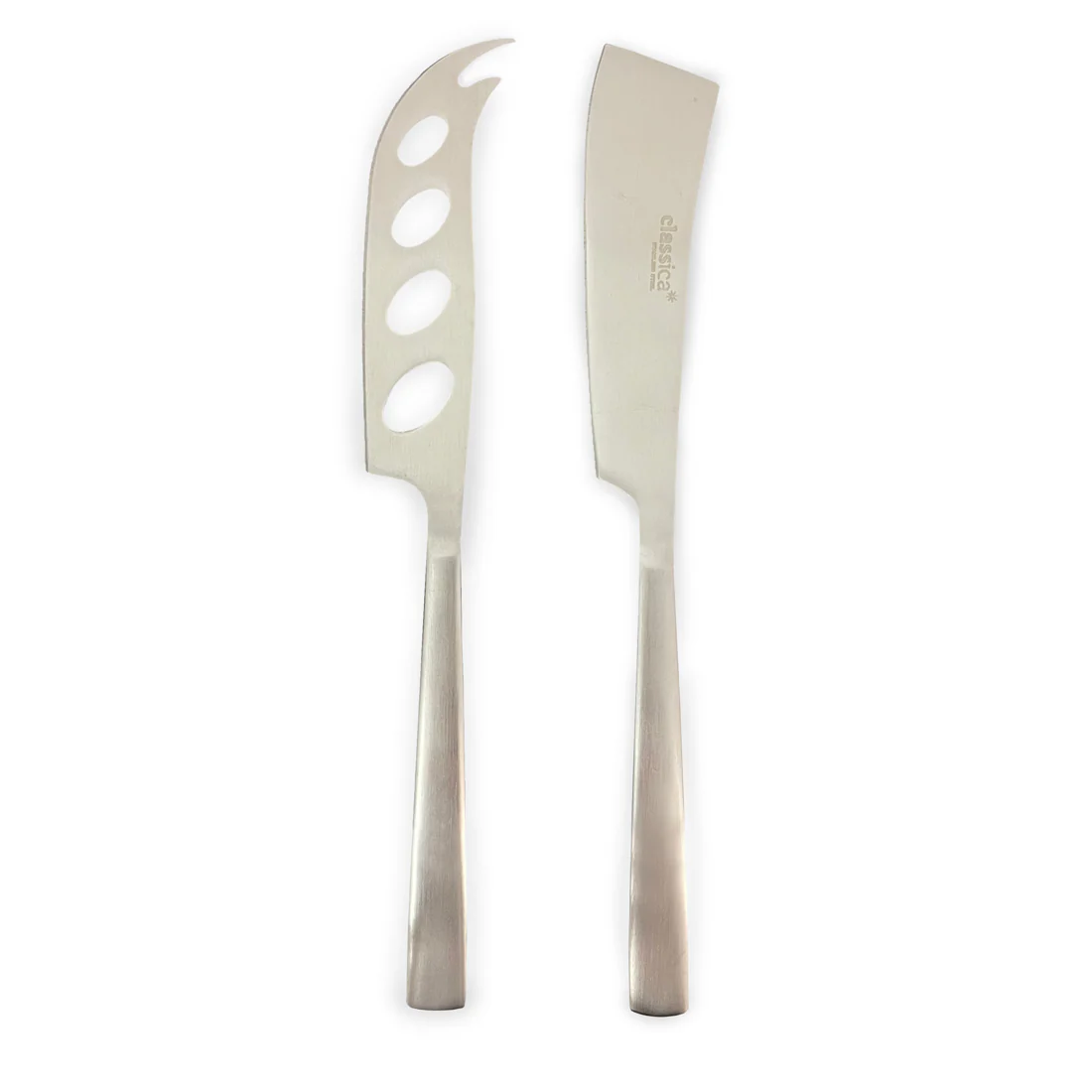 St Clare Nordic 2 Pce Cheese Set <br>Silver Satin Finish <br>Quality Stainless Steel