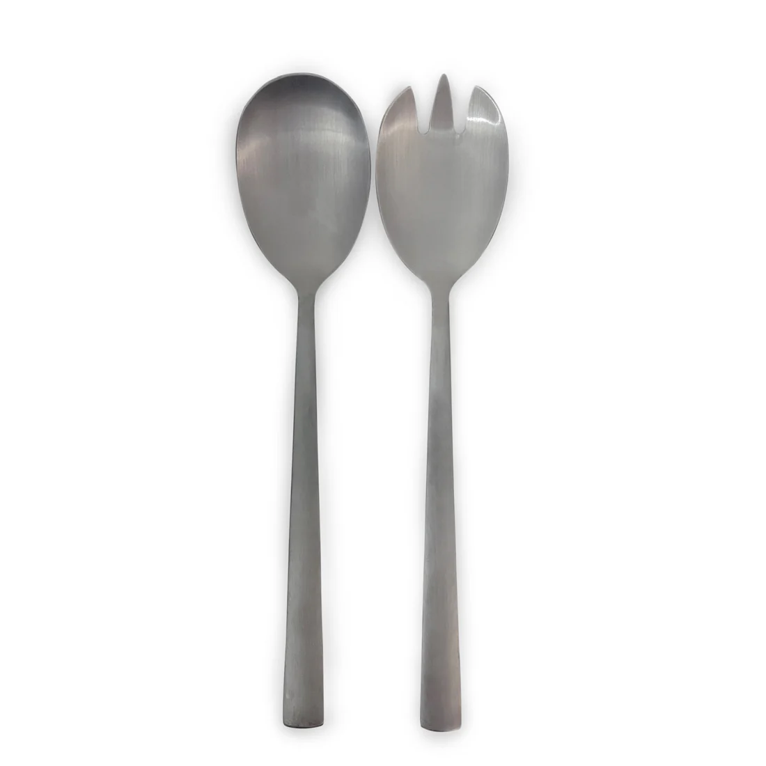 St Clare Nordic 2 Pce Salad & Fork Set <br>Black Satin Finish <br>Quality Stainless Steel