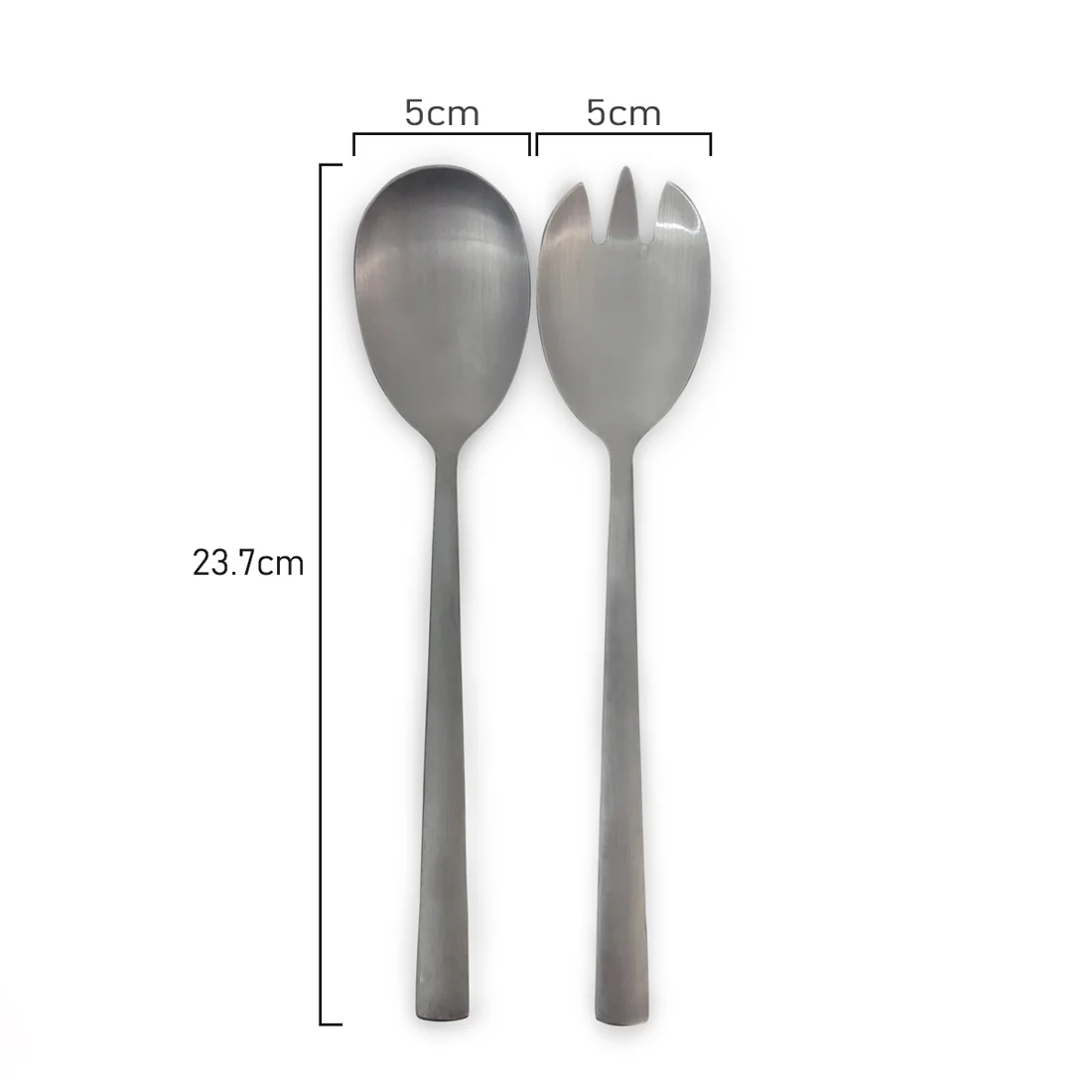 St Clare Nordic 2 Pce Salad & Fork Set <br>Black Satin Finish <br>Quality Stainless Steel - Image 5