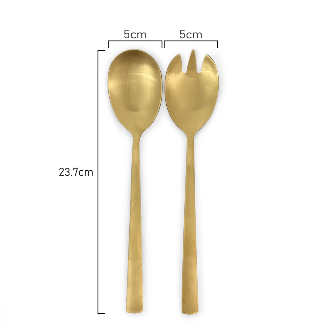 St Clare Nordic 2 Pce Salad & Fork Set <br>Gold Satin Finish <br>Quality Stainless Steel - Image 5