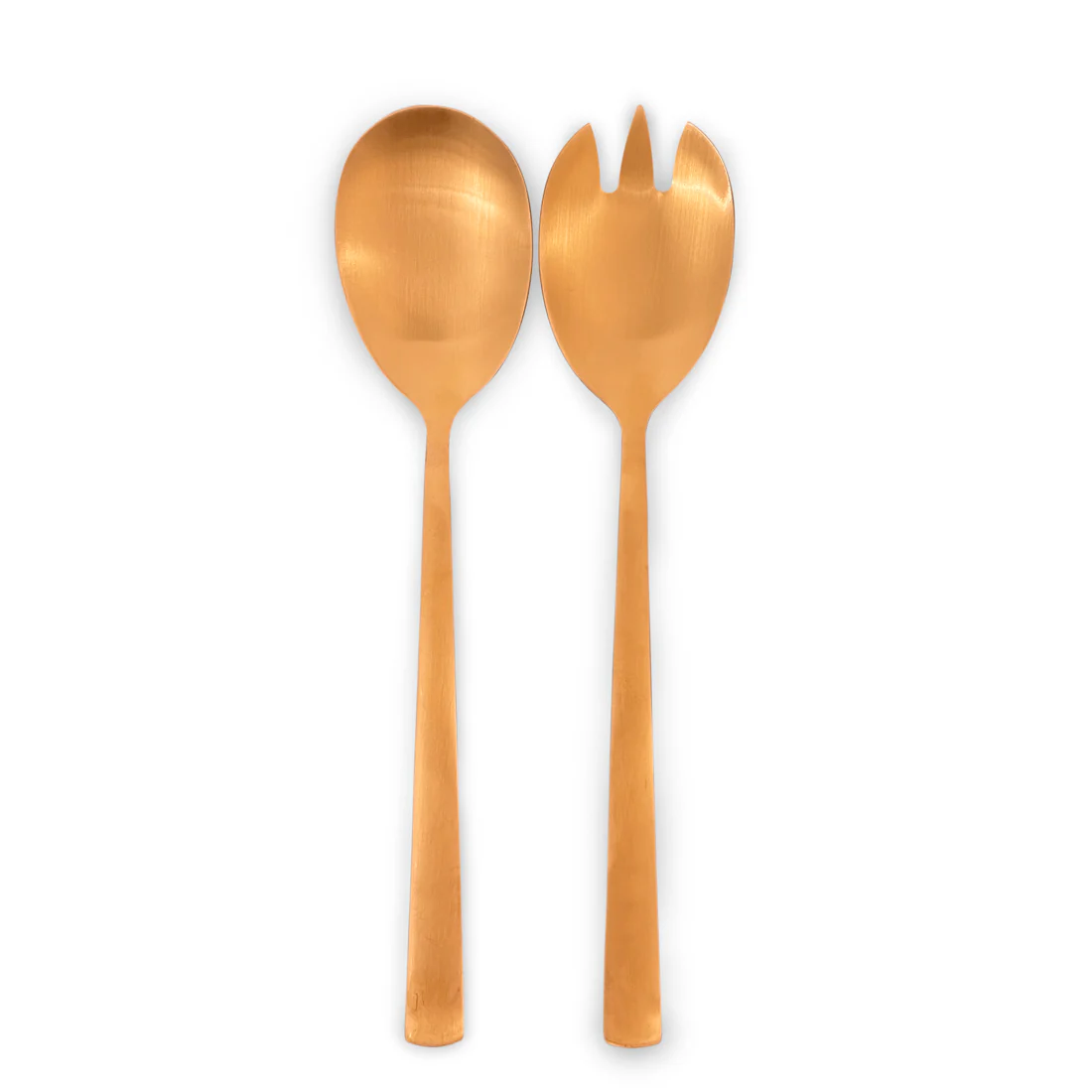 St Clare Nordic 2 Pce Salad & Fork Set <br>Rose Gold Satin Finish <br>Quality Stainless Steel