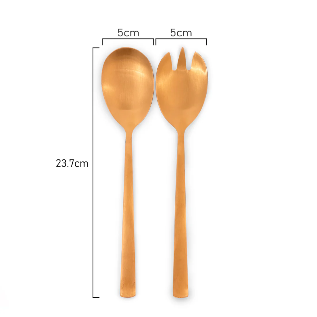St Clare Nordic 2 Pce Salad & Fork Set <br>Rose Gold Satin Finish <br>Quality Stainless Steel - Image 5