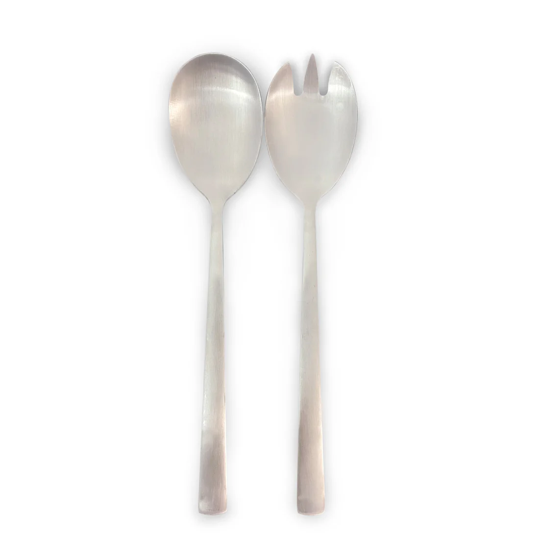St Clare Nordic 2 Pce Salad & Fork Set <br>Silver Satin Finish <br>Quality Stainless Steel
