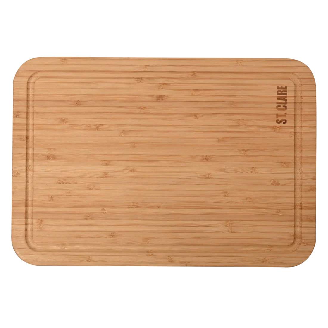 St Clare Rectangular Reversible Chopping Board with Juice Curve <br>Bamboo Long Grain <br>Dimensions - 42 x 29 x 1.8cm