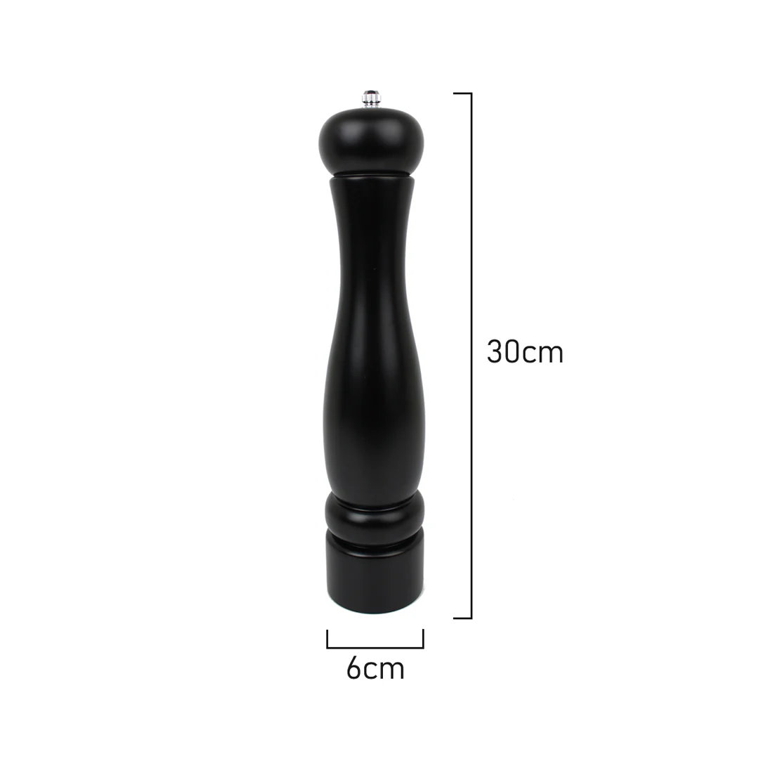 St Clare Salt & Pepper Grinder 30cm Matte Black <br>Ceramic Mechanism <br>Set Of 2 - Image 3